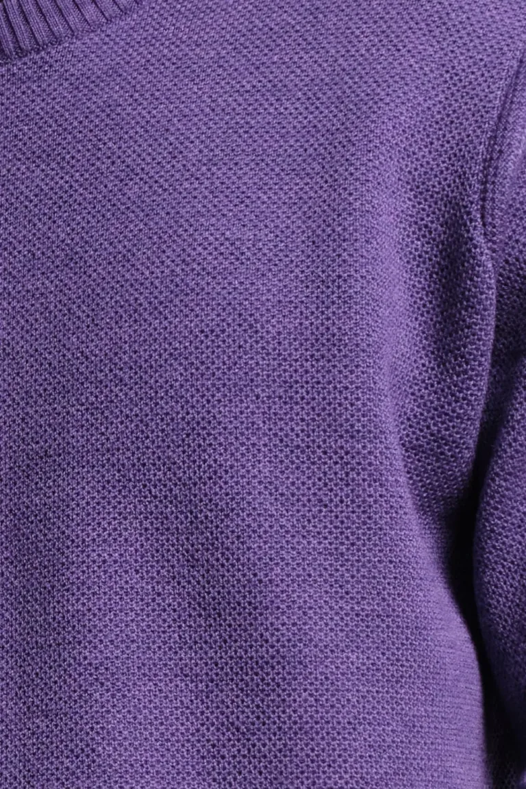 Nitto Knitwear - Pull Col Rond Youri - Violet – XXL