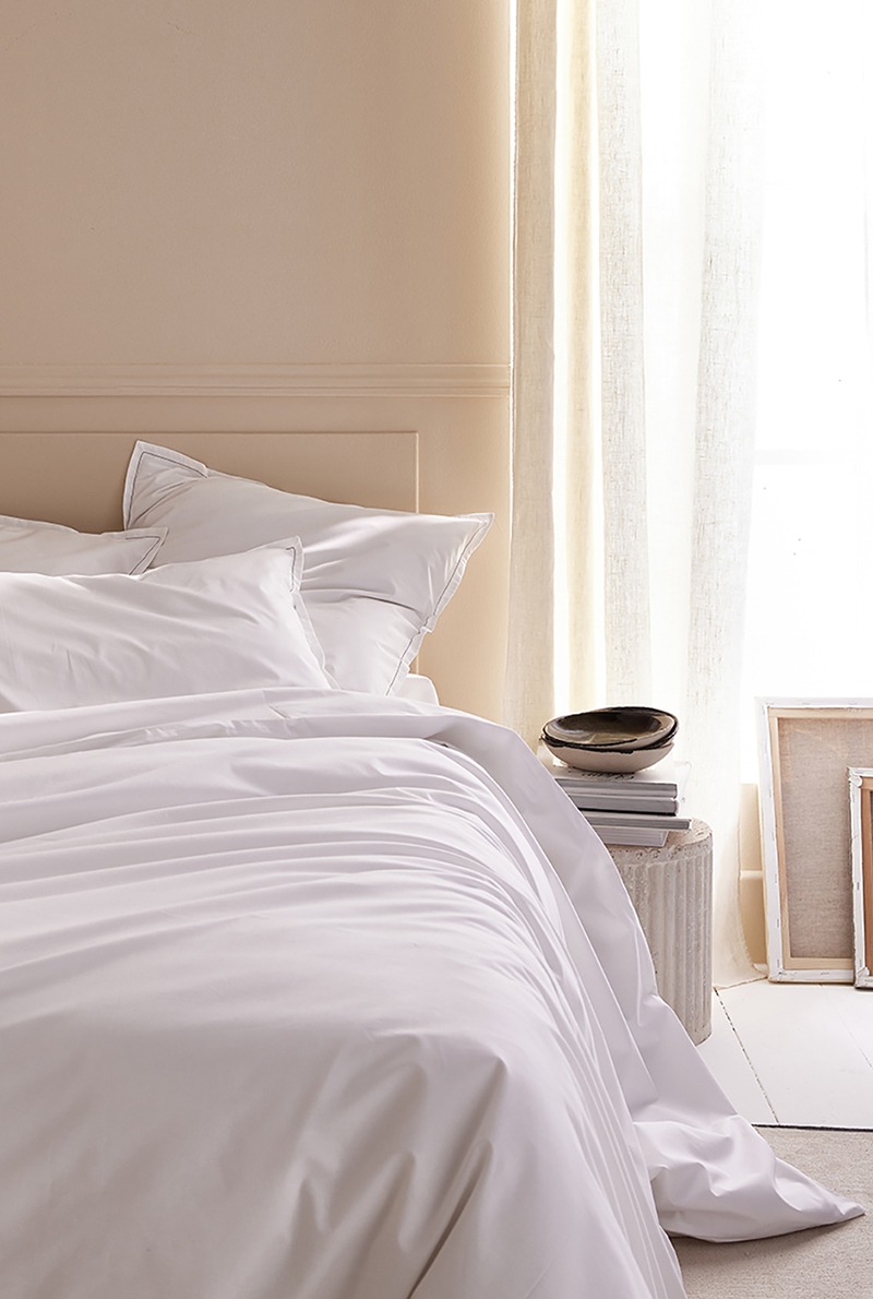 a demain mont blanc ambiance 1 1 A demain - Housse de couette unie en percale de coton