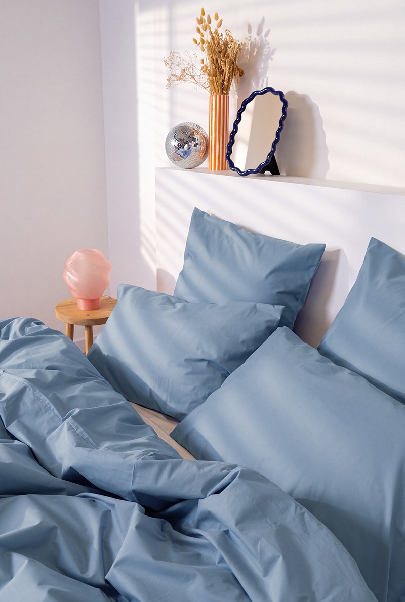 a demain parure bleu ardoise percale zoom z1 6 Les Essentiels