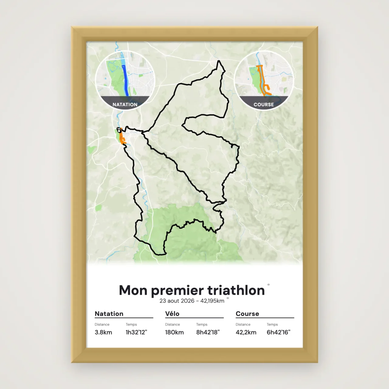 affiche ironman vichy1 The Post Trace - Affiche Triathlon de Vichy (XXL)