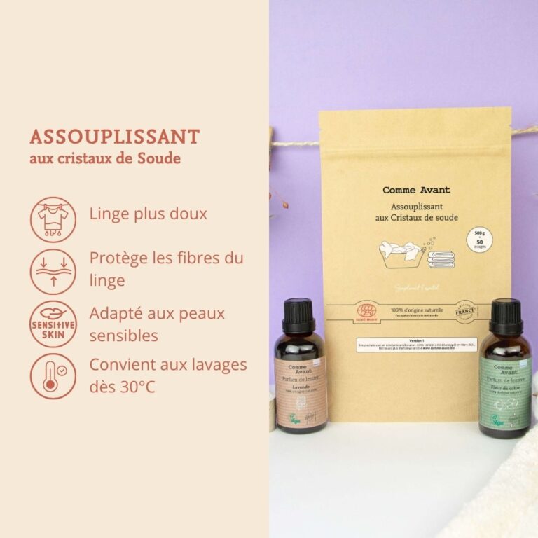 Comme Avant - Assouplissant en poudre aux cristaux de soude - Version 1 – 1 assouplissant - 500g