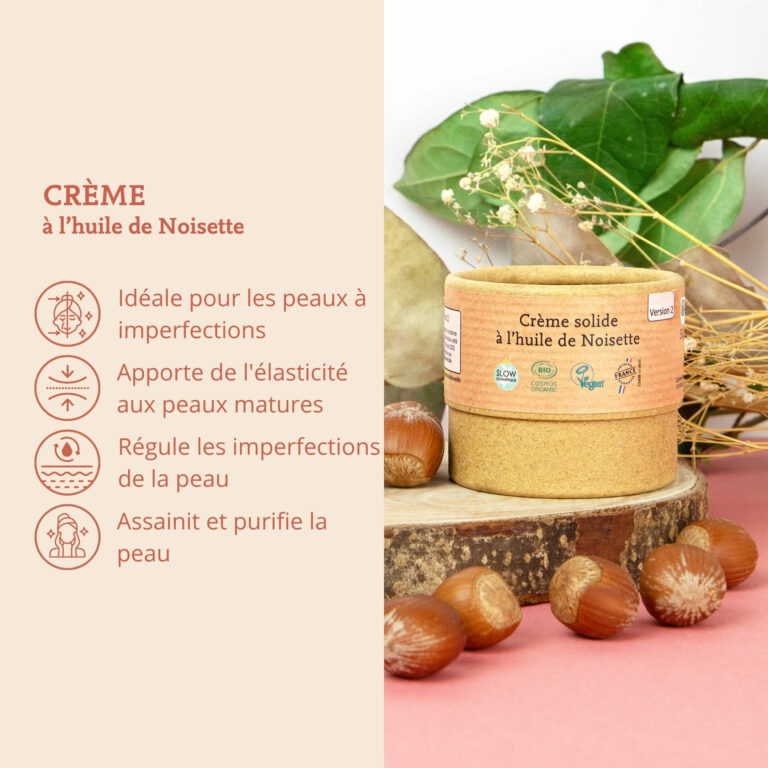 Comme Avant - Crème solide à l'huile de noisette - Version 2 – 1 demi-pain de crème - 150g