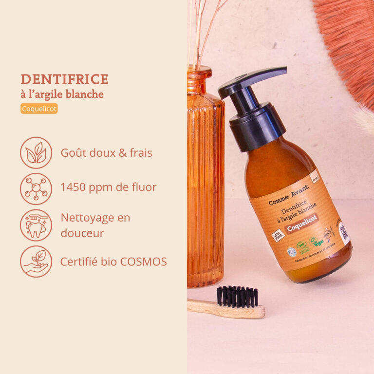Comme Avant - Dentifrice en pâte au coquelicot - Version 2 – 1 recharge de dentifrice - 180ml