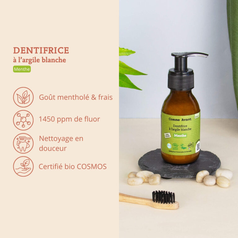 Comme Avant - Dentifrice en pâte à la menthe - Version 2 – 1 recharge de dentifrice - 180ml