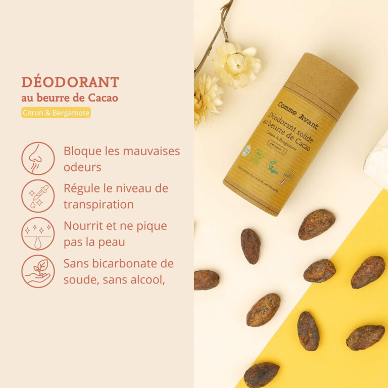 Comme Avant - Déodorant solide citron & bergamote - Version 3 – Lot de 2 recharges