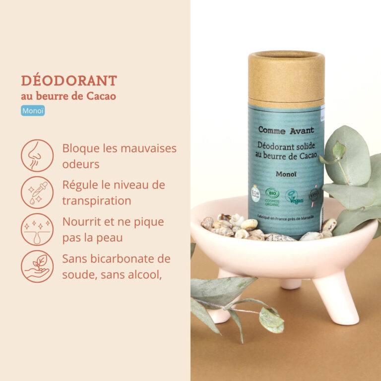 Comme Avant - Déodorant solide monoï - Version 3 – Lot de 2 recharges