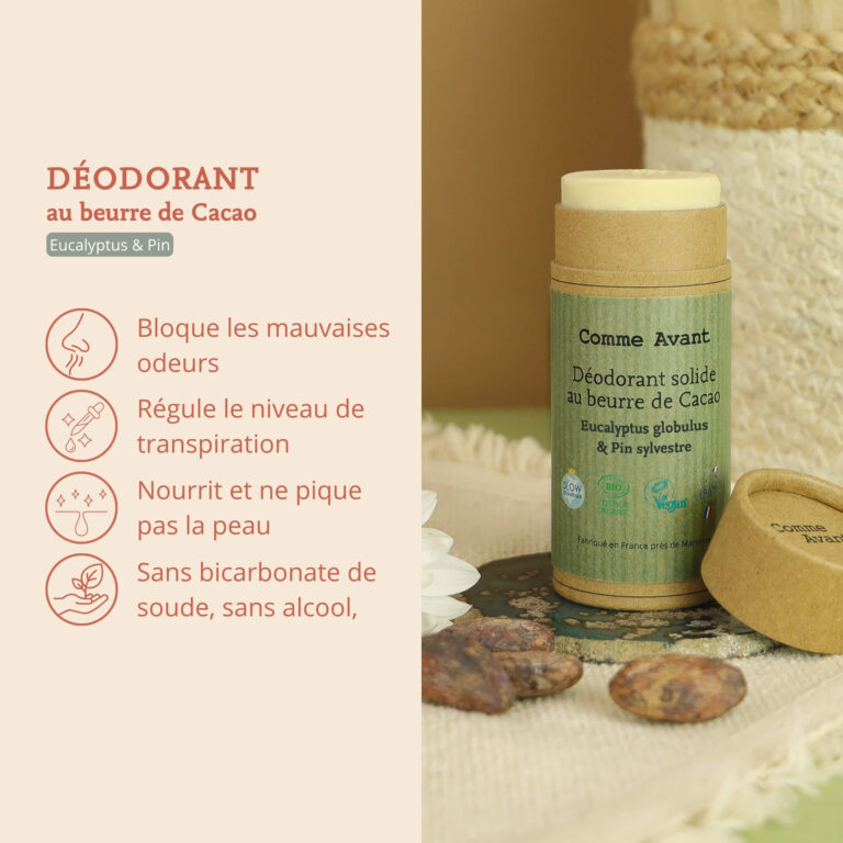 Comme Avant - Déodorant solide eucalyptus & pin sylvestre - Version 3 – Lot de 2 recharges