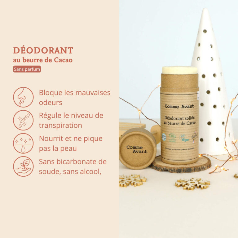 Comme Avant - Déodorant solide au beurre de cacao - Version 3 – Lot de 2 recharges