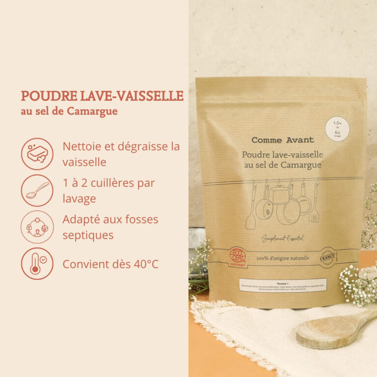 Comme Avant - Poudre lave-vaisselle au sel de Camargue - Version 3 – 1.5kg de poudre