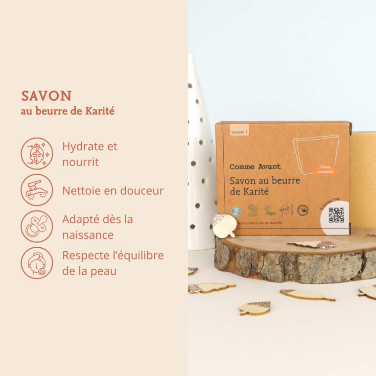 Comme Avant - Savon au beurre de karité - Version 1 – 1 pain de savon - 1kg