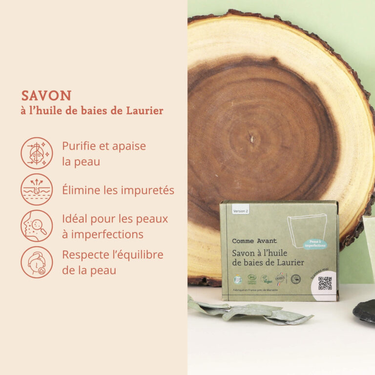 Comme Avant - Savon à l'huile de baies de laurier - Version 2 – 1 pain de savon - 1kg