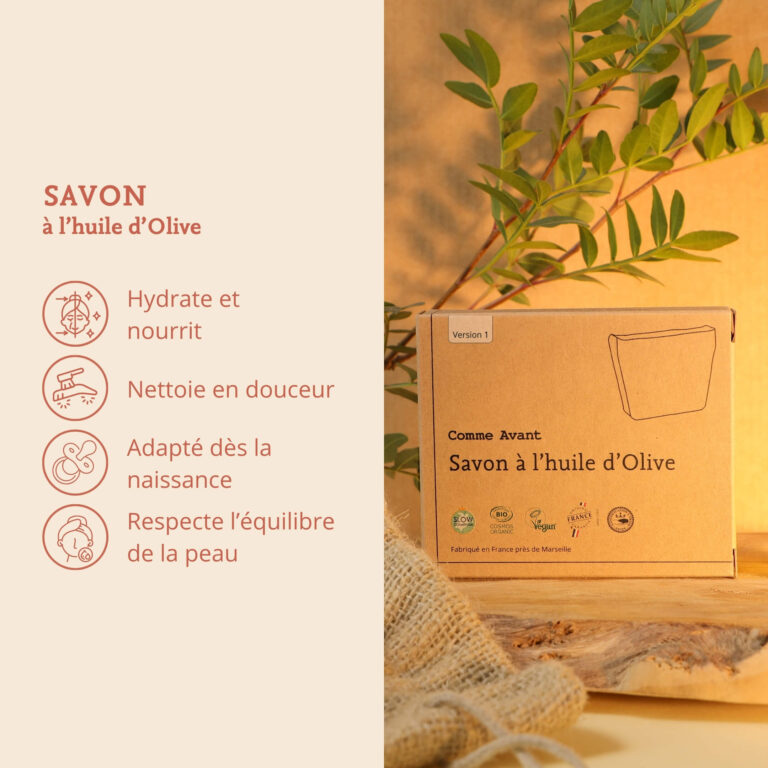 Comme Avant - Savon à l'huile d'olive - Version 1 – 1 pain de savon - 1kg
