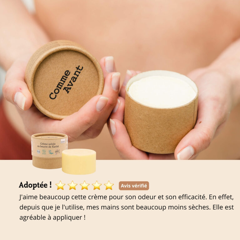 Comme Avant - Crème solide au beurre de karité - Version 4 – 1 pain de crème - 300g