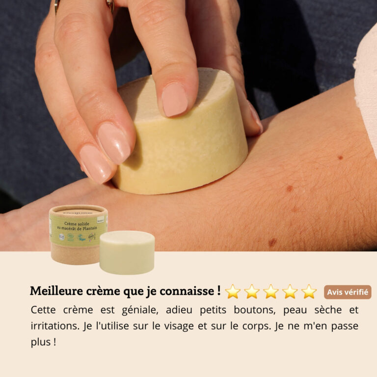 Comme Avant - Crème solide au macérât de plantain - Version 2 – 1 demi-pain de crème - 150g