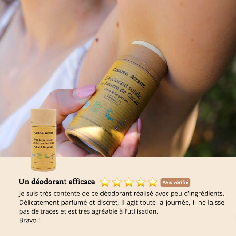 Comme Avant - Déodorant solide citron & bergamote - Version 3 – Lot de 2 recharges