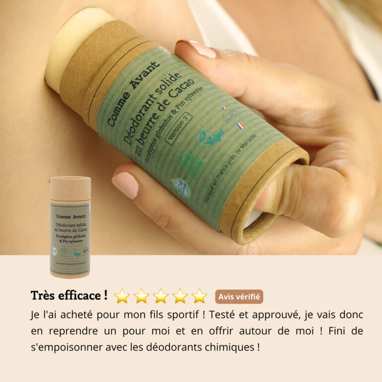 Comme Avant - Déodorant solide eucalyptus & pin sylvestre - Version 3 – Lot de 2 recharges