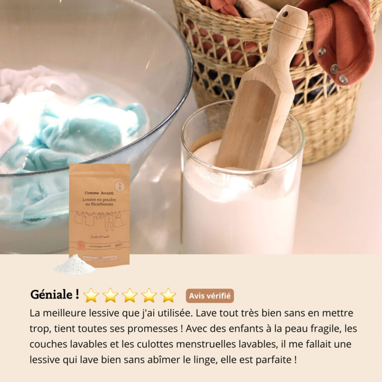 Comme Avant - Lessive en poudre au bicarbonate - Version 2 – 1 lessive - 1kg