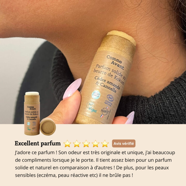 Comme Avant - Parfum solide boisé et épicé au beurre de kokum - Version 2 – 1 parfum - 20g / Musc & Bois de Hô