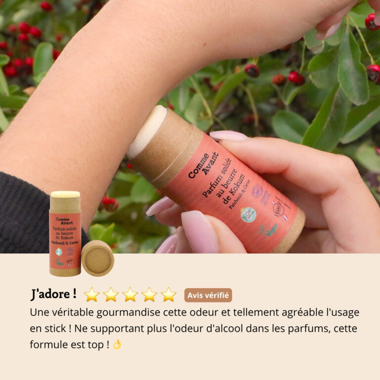 Comme Avant - Parfum solide sucré et fruité au beurre de kokum - Version 2 – 1 parfum - 20g / Monoï vanillé