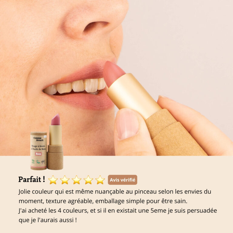 Comme Avant - Rouge à lèvres à l’huile de ricin - Version 1 – 1 rouge à lèvres - 4g / Marron