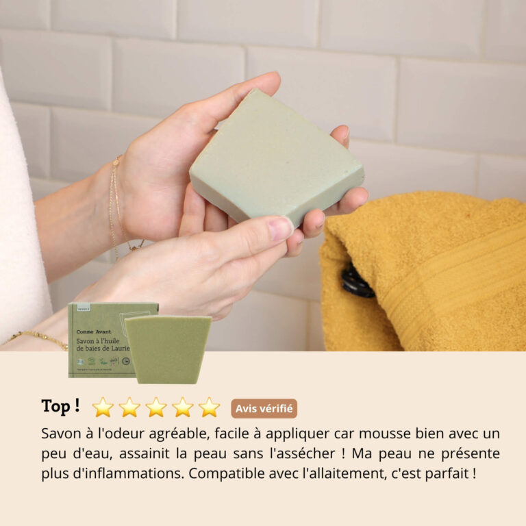 Comme Avant - Savon à l'huile de baies de laurier - Version 2 – 1 pain de savon - 1kg