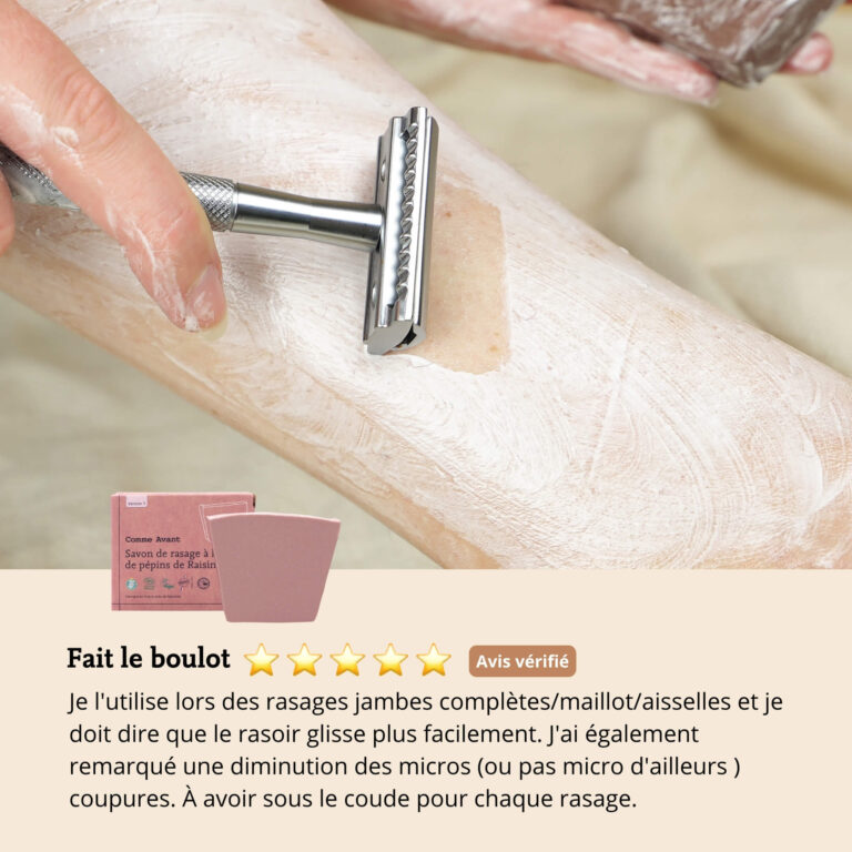 Comme Avant - Savon de rasage à l'huile de pépins de raisin - Version 1 – 1 savon - 100g