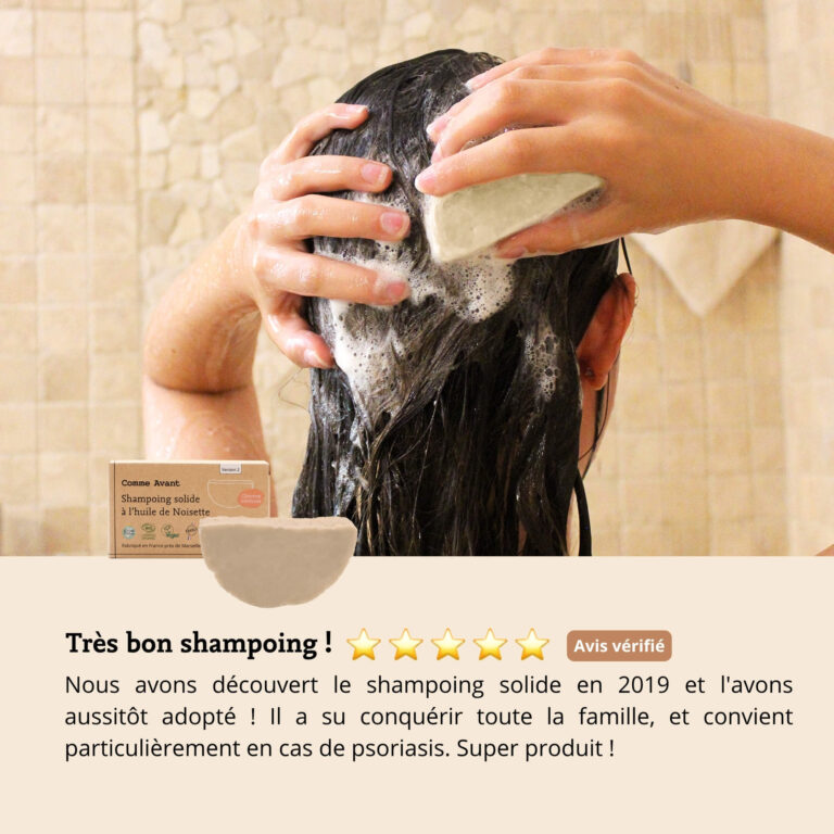 Comme Avant - Shampoing solide cheveux normaux à l'huile de noisette - Version 2 – 1 pain de shampoing - 420g
