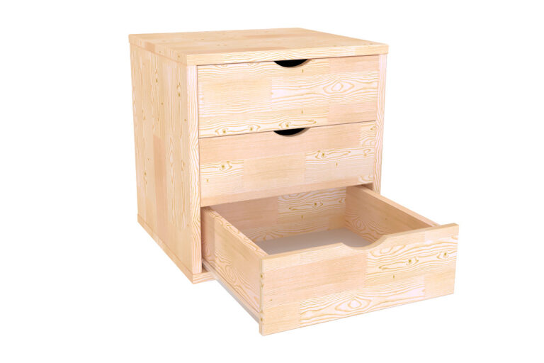 ABC MEUBLES - Caisson à tiroirs 3 en bois massif
