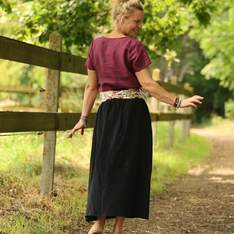 Quintessence - Blouse Emeline en lin Lie de vin – XXL