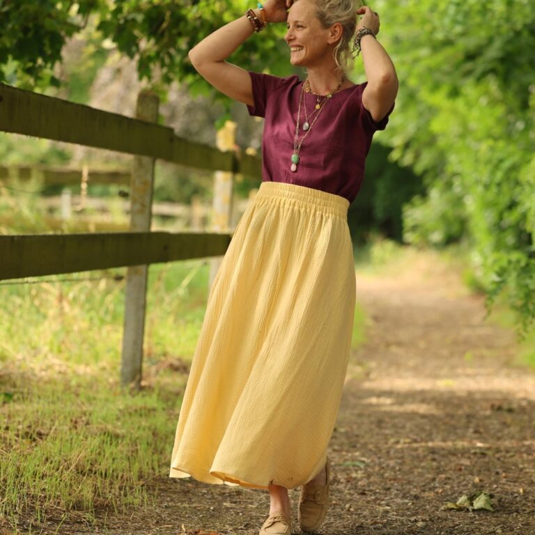 Quintessence - Blouse Emeline en lin Lie de vin – XXL