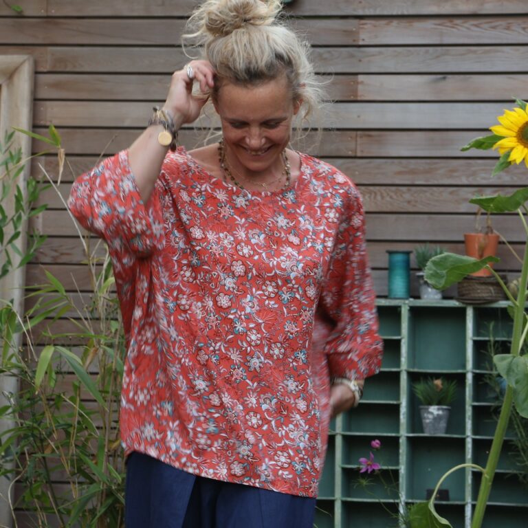 Quintessence - Blouse Nao - viscose bouquet grenadine – Taille unique