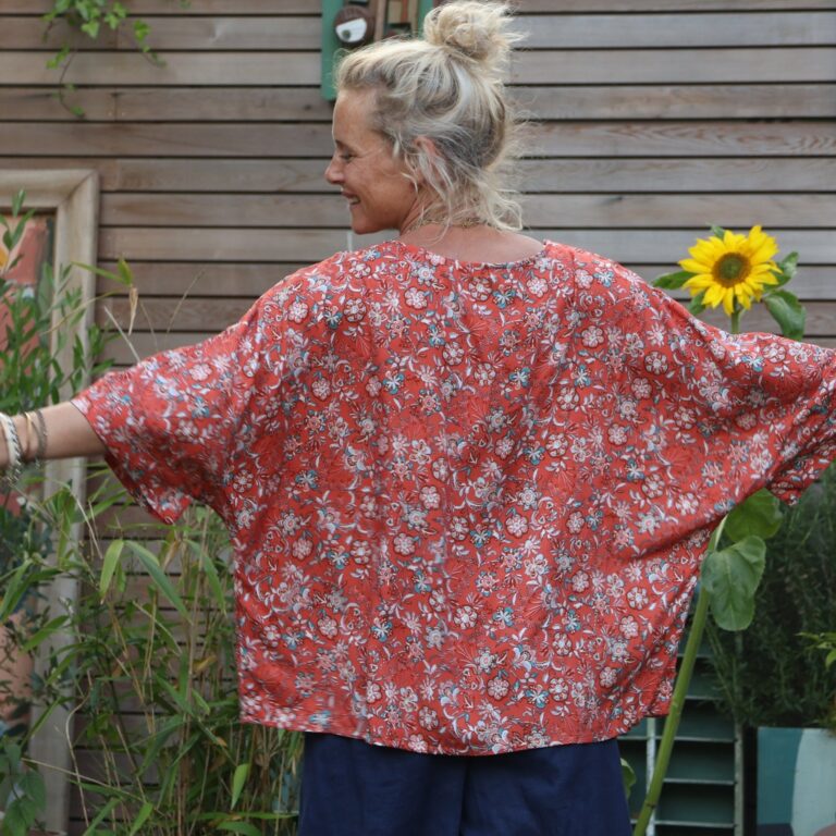 Quintessence - Blouse Nao - viscose bouquet grenadine – Taille unique