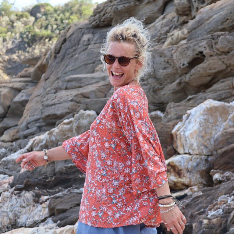 Quintessence - Blouse Nao - viscose bouquet grenadine – Taille unique