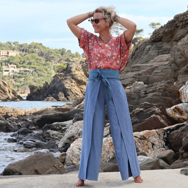 Quintessence - Blouse Nao - viscose bouquet grenadine – Taille unique