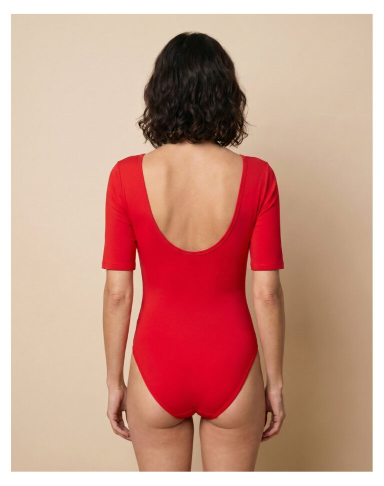 Maison Lemahieu - Body dos nu - Rouge Vif – 2XL