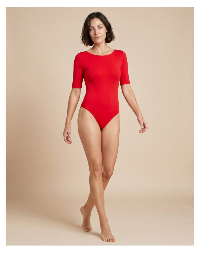 Maison Lemahieu - Body dos nu - Rouge Vif – 2XL