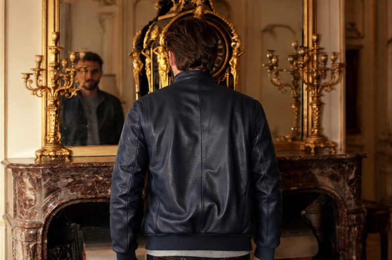 Atelier Bertrand - Blouson Bomber Col Montant En Cuir – 46 / Cerf - Chocolat