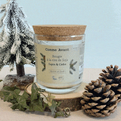 Comme Avant - Bougie parfumée à la cire de soja - Version 1 – 1 bougie parfumé - 190g (durée ≈40h) / Orange & Épices