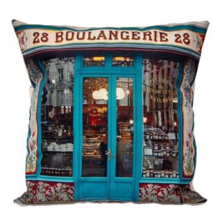 Maron Bouillie - Housse de coussin Boulangerie 28