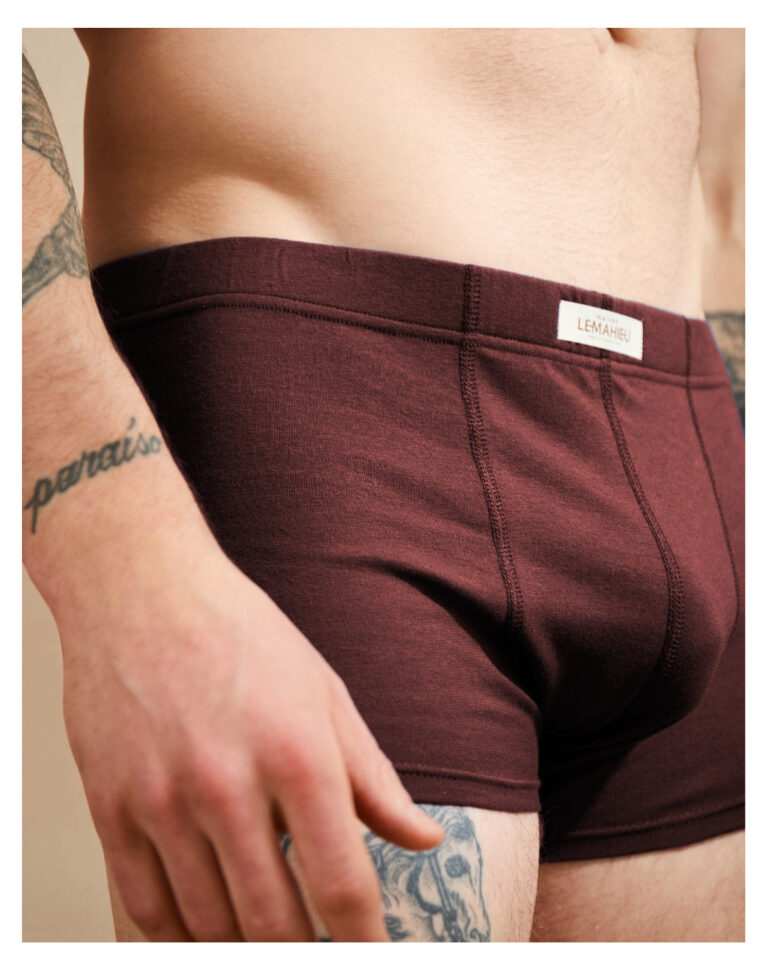 boxer confort coton bio rouge bordeaux Rouge Bordeaux