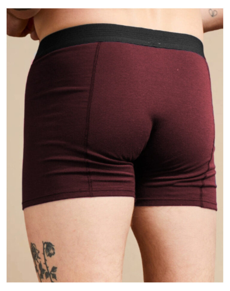 Maison Lemahieu - Boxer coton modal - Rouge Bordeaux – 2XL