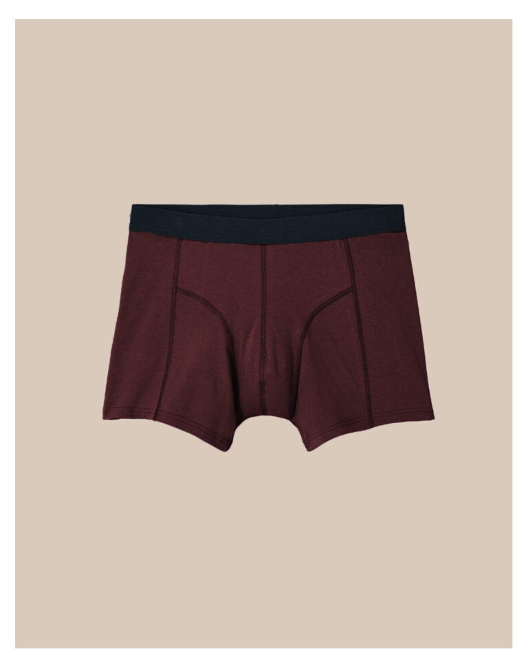Maison Lemahieu - Boxer coton modal - Rouge Bordeaux – 2XL