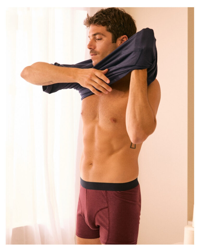 Maison Lemahieu - Boxer coton modal - Rouge Bordeaux – 2XL