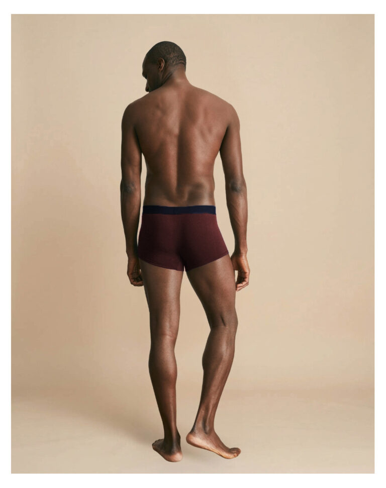 Maison Lemahieu - Boxer court en Coton BIO - Rouge Bordeaux – M