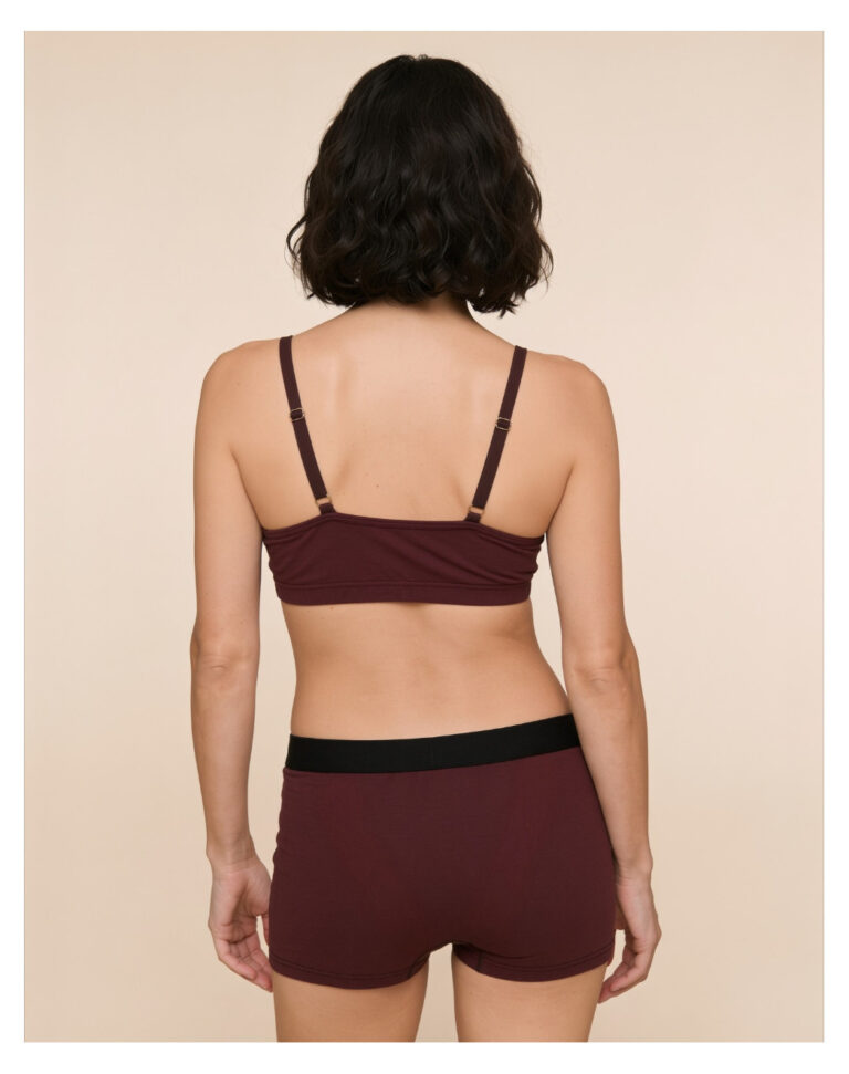 Maison Lemahieu - Boxer Femme - Rouge Bordeaux – 2XL