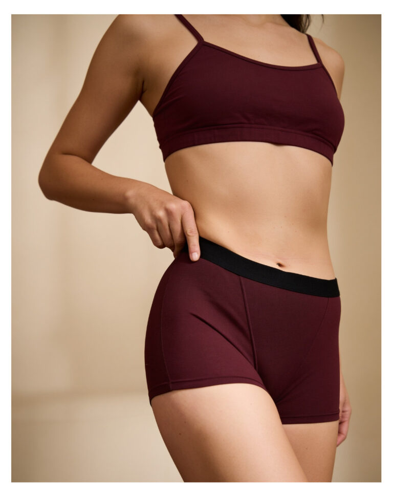 Maison Lemahieu - Boxer Femme - Rouge Bordeaux – 2XL