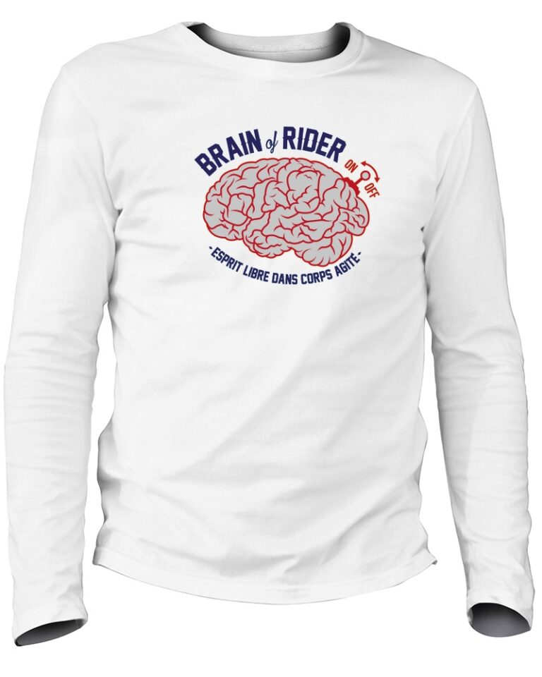 Adrenagliss - BRAIN - TEE SHIRT HOMME MANCHES LONGUES FABRIQUÉ EN FRANCE EN COTON BIO – kaki