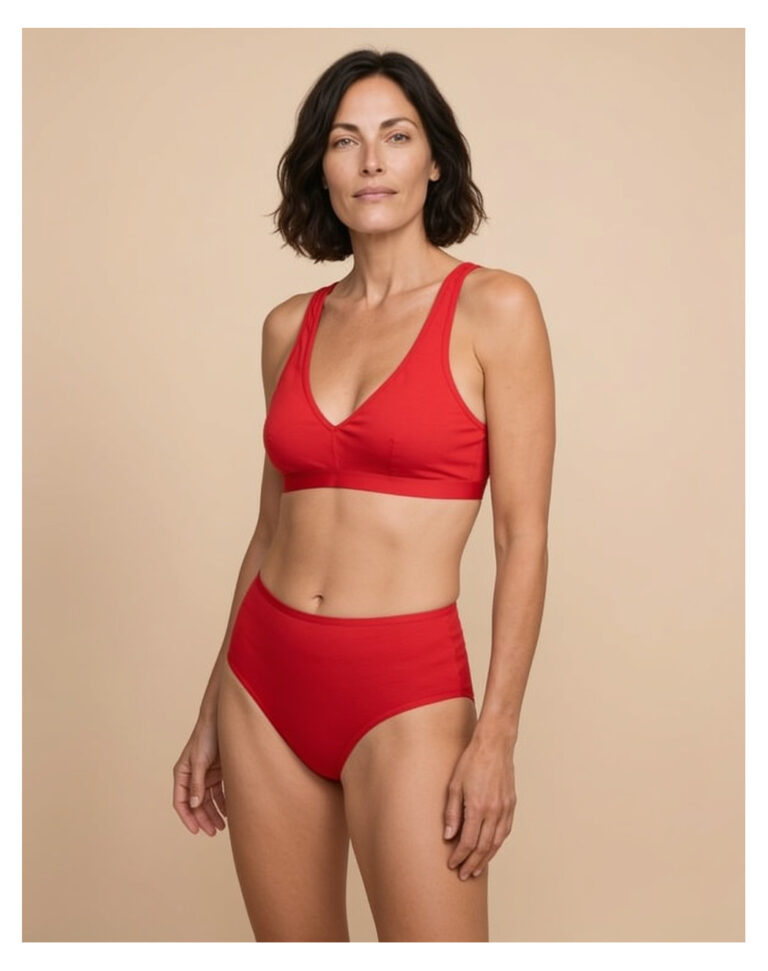 Maison Lemahieu - Brassière à pinces - Rouge Vif – 2XL
