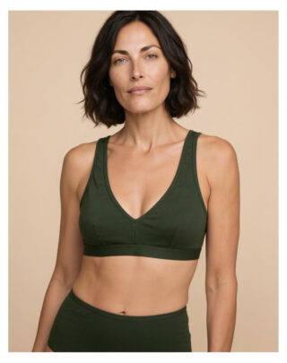 Brassière à pinces – Vert Fôret par la marque Maison Lemahieu Maison Lemahieu - Brassière à pinces – Vert Fôret
