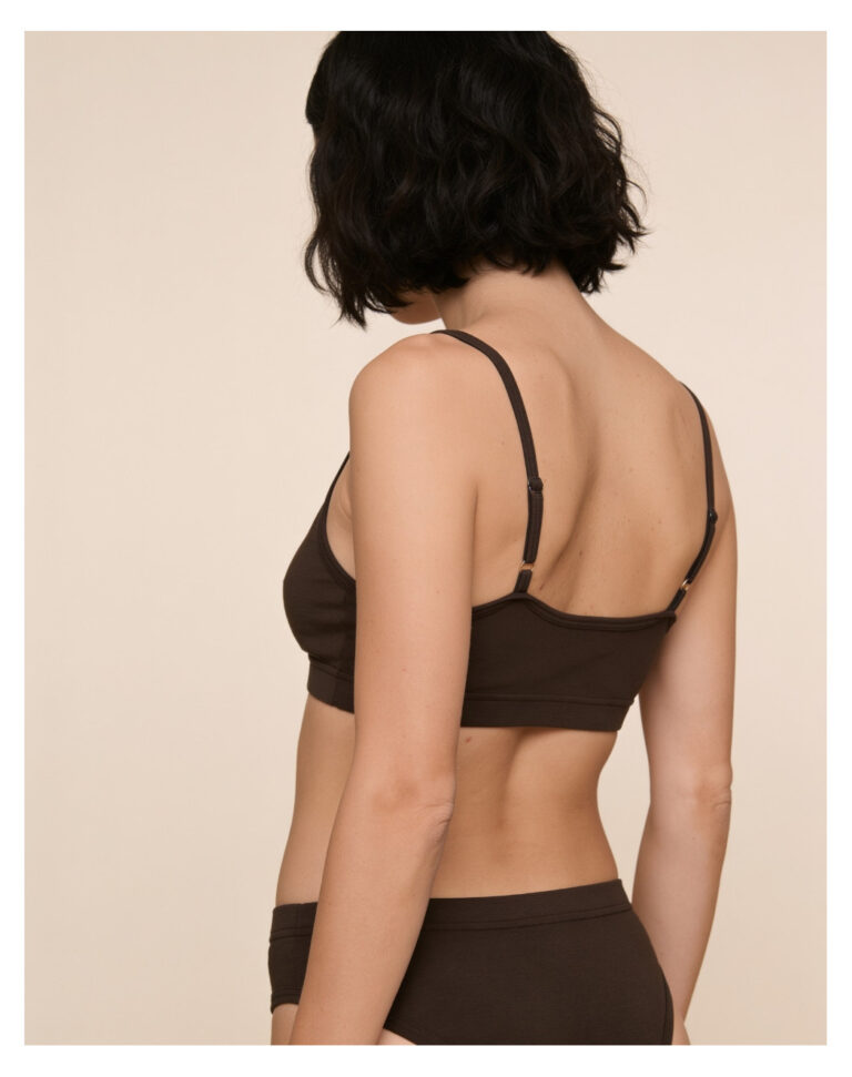 Maison Lemahieu - Brassière coton modal - Marron Café – 2XL
